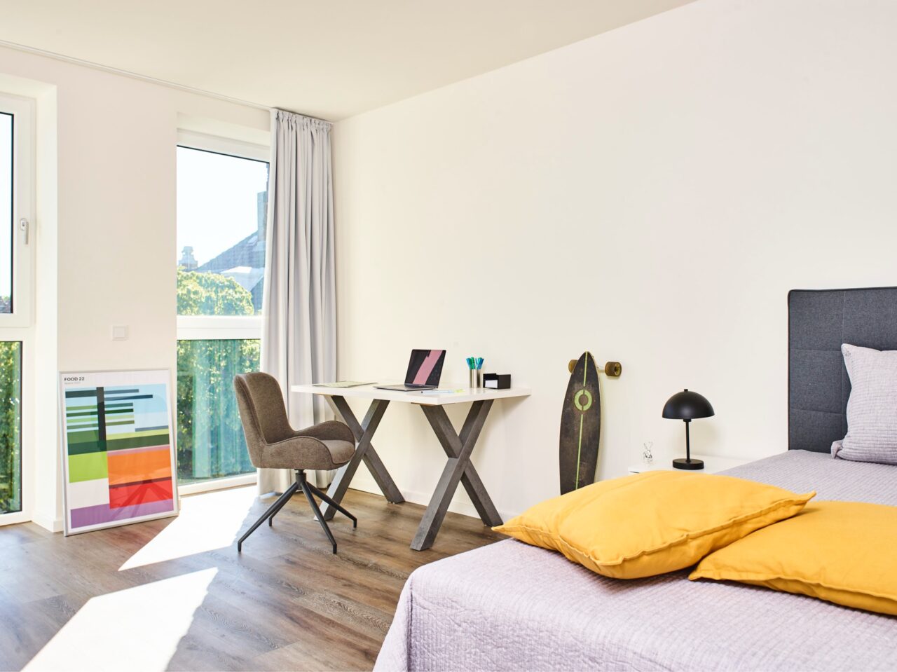 The Mingle Studentenwohnung 30, 1 Zimmer möbliert, Schlafzimmer