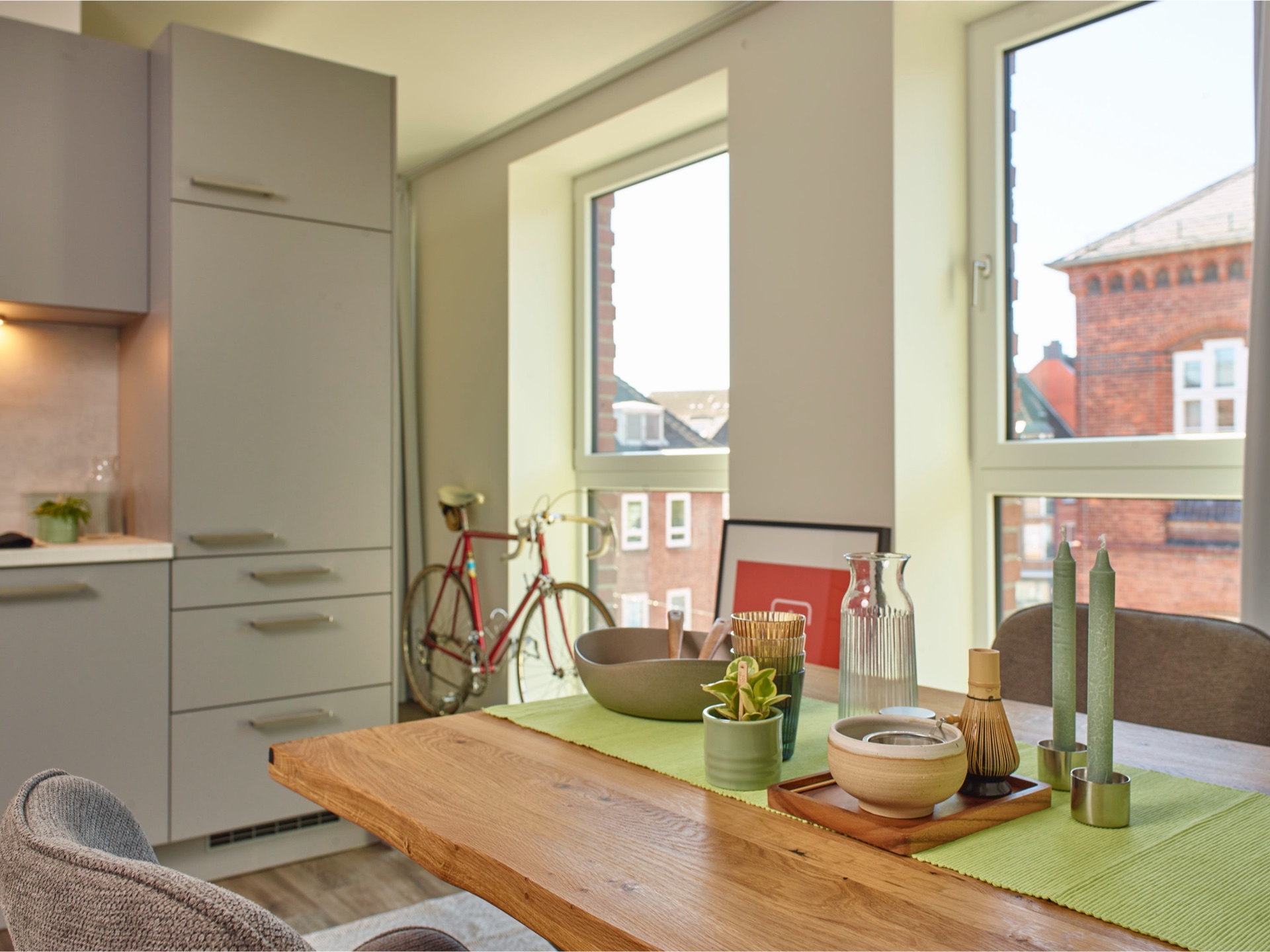 The Mingle - Wohnung 26, Esstisch, Küche